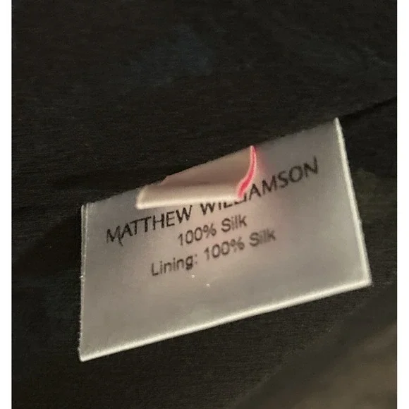 Matthew Williamson 100% Silk Print Dress Lace Up Front Belted Sleeveless 10 - Picture 10 of 12